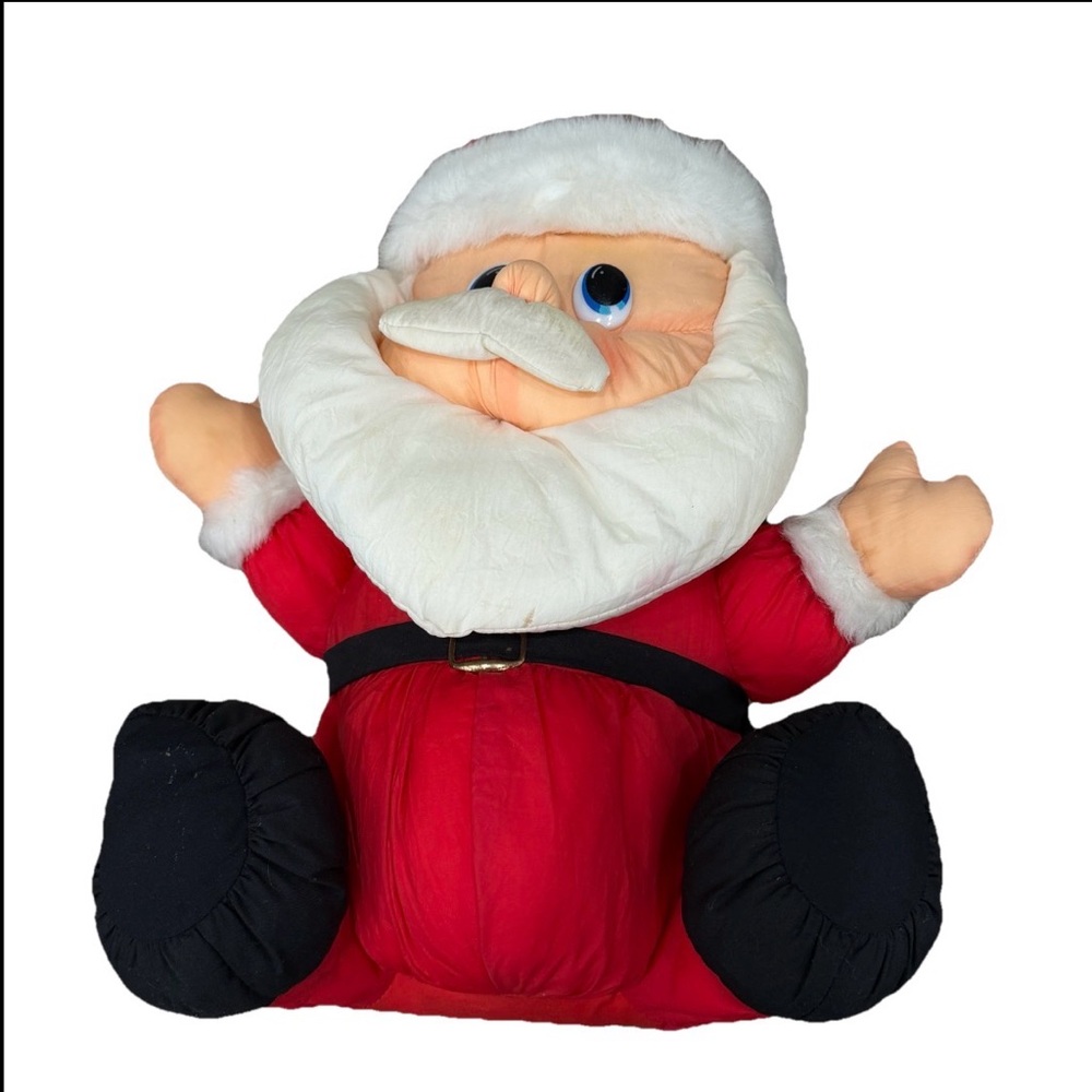 Vintage DanDee Santa Claus Puffalump Style‎ Nylon Plush Stuffed Christmas 15”